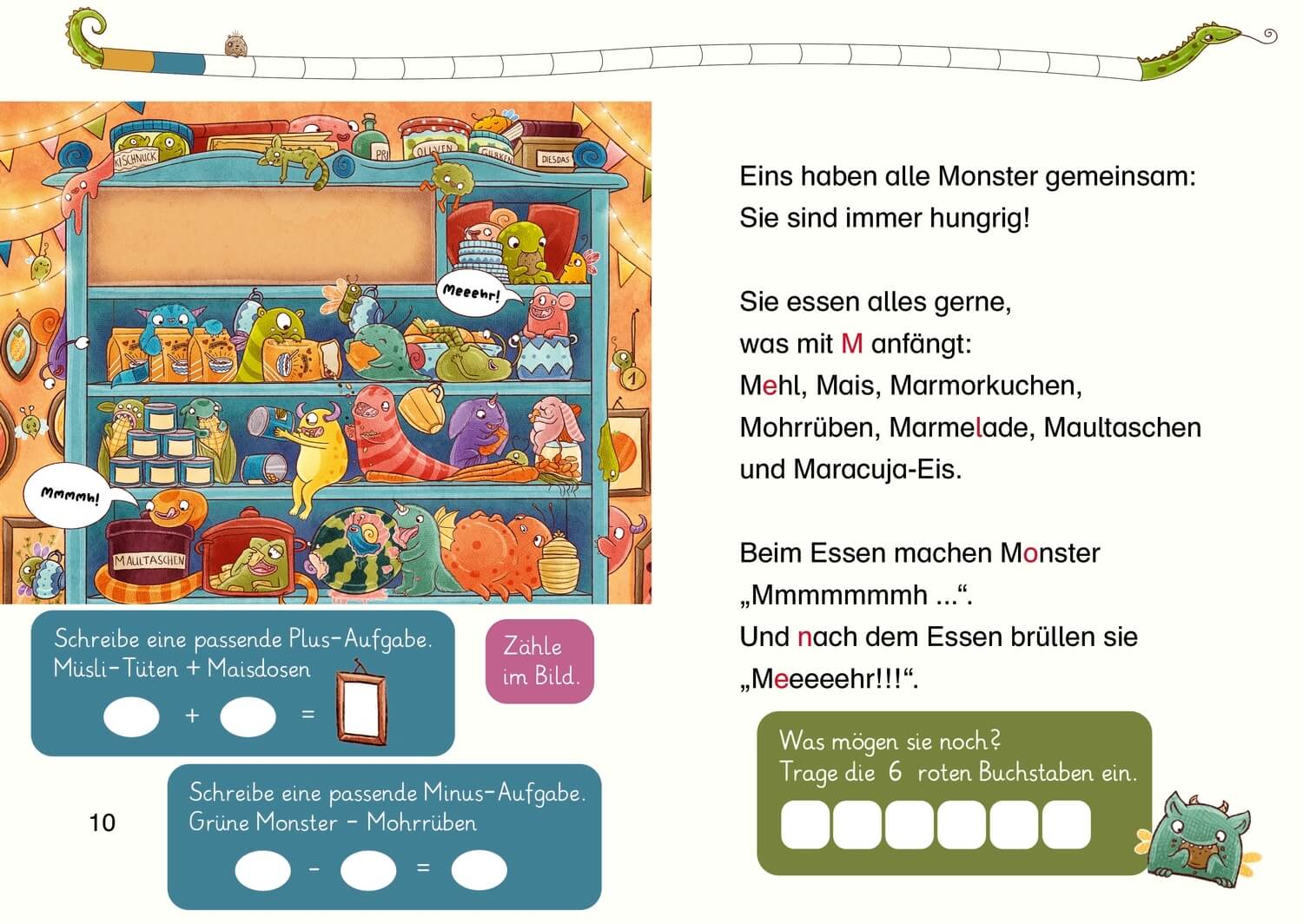 101 Monster rechnen wie wild! Wort + Zahl = genial! Level 1 Ruby van der Bogen 9783751206747 Friedrich Oetinger GmbH (4)