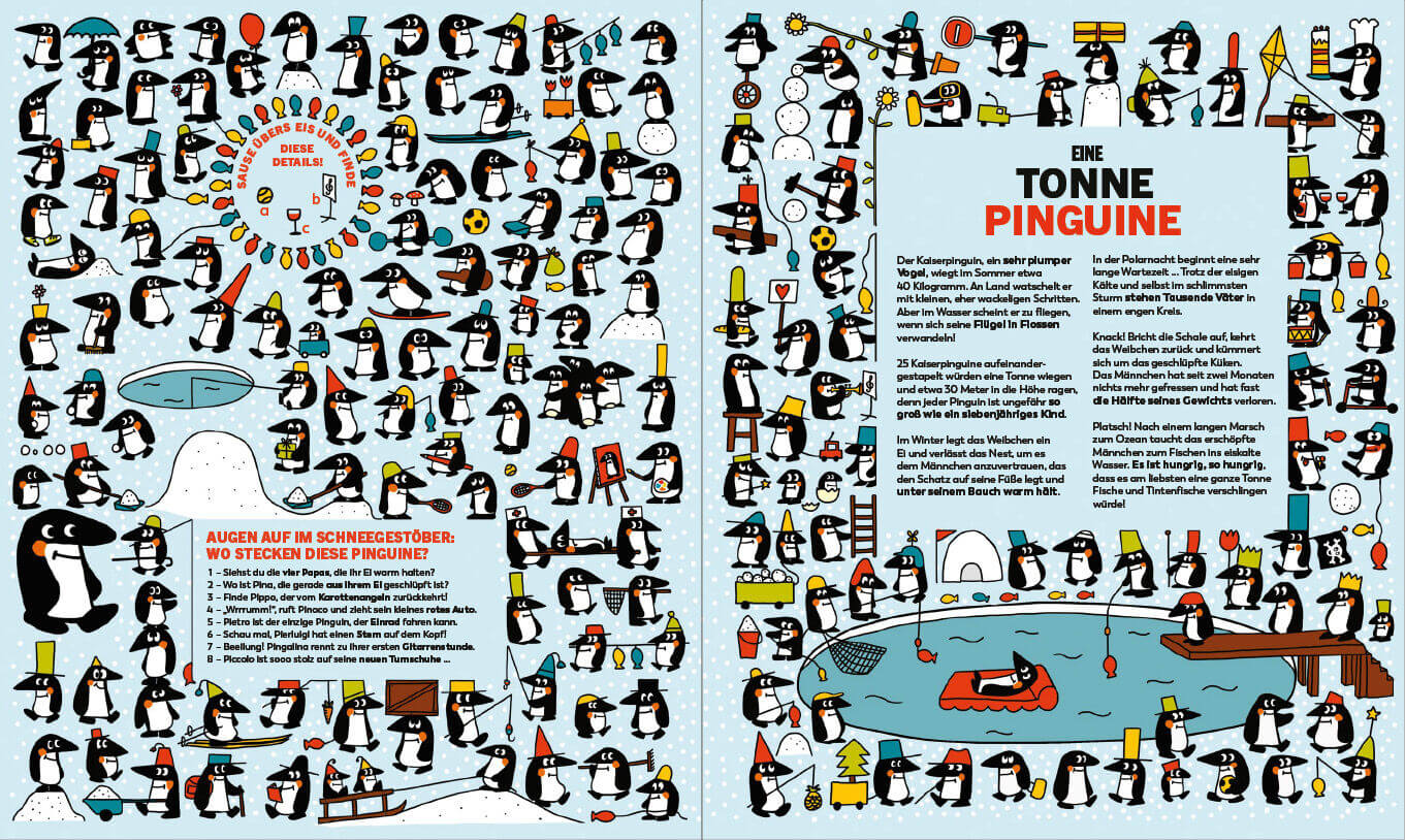 183 Pinguine. Das große Tier-Such-Buch mit vielen Rätseln und unzähligen Informationen fü Édouard Manceau 9783791376172 P...