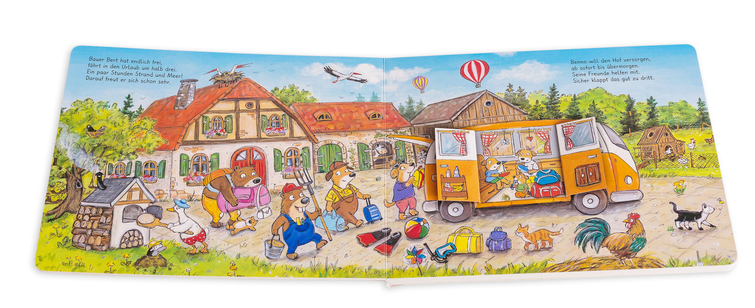 Benno Bibers Bauernhof. Traktor, Kuh und Huhn – da gibt es viel zu tun