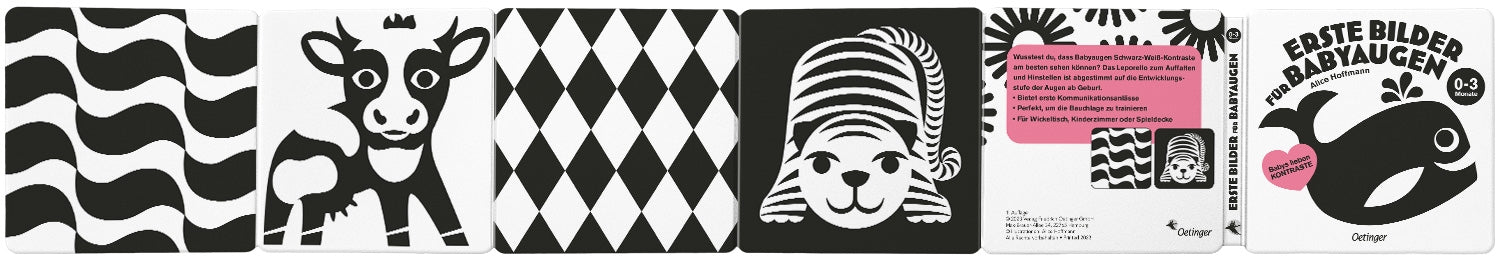 Erste Bilder für Babyaugen. 0-3 Monate: Babys lieben Kontraste