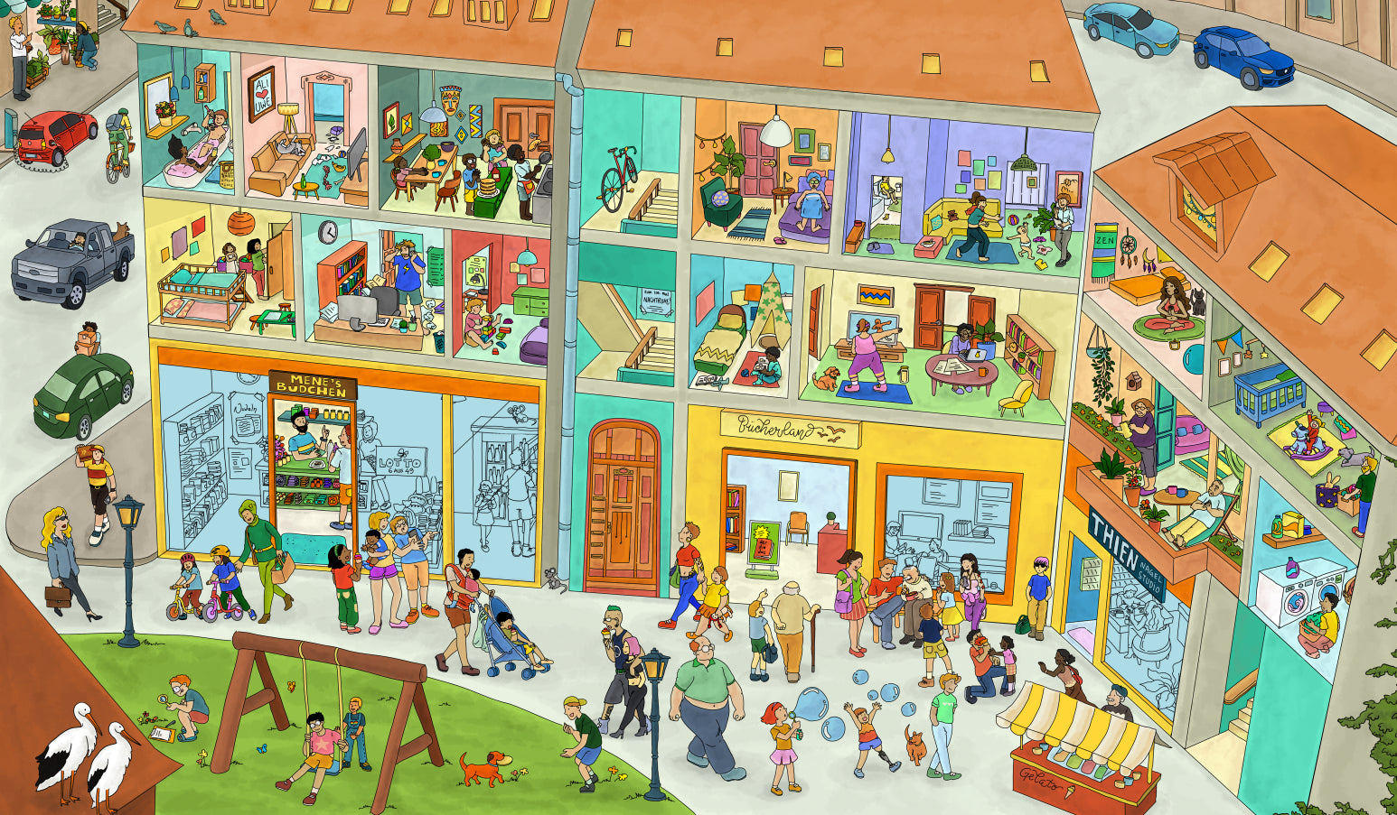 Mimis kunterbunte Welt: Vielfalt im Wimmelbuch