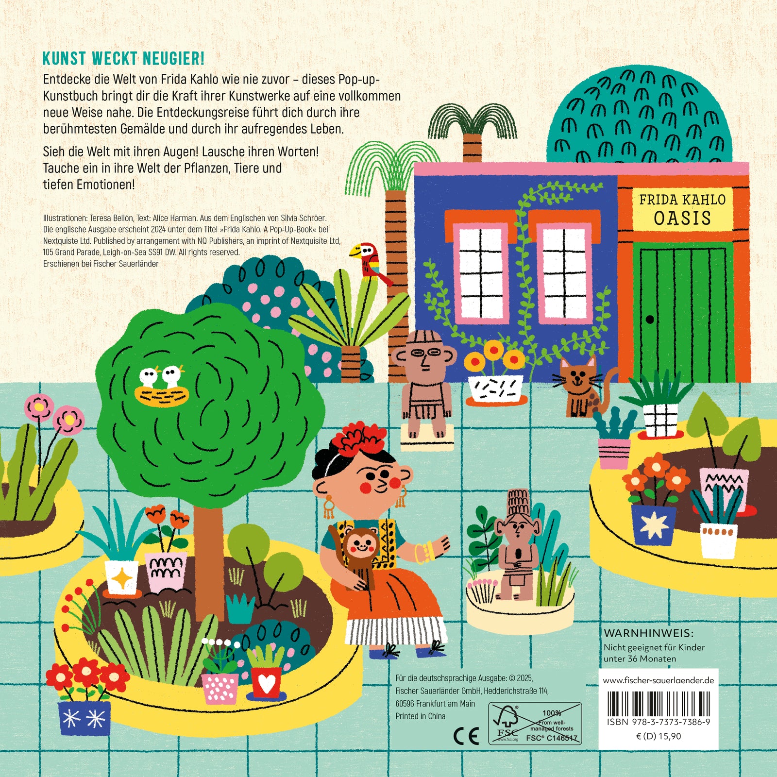 ART POPS: Frida Kahlo Ein Pop-up-Buch | Pop-up Bilderbuch über große Kün Alice Harman 9783737373869 FISCHER Duden Kinderb...