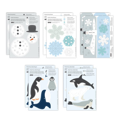 Prickelvorlagen Winter - 10 Bogen