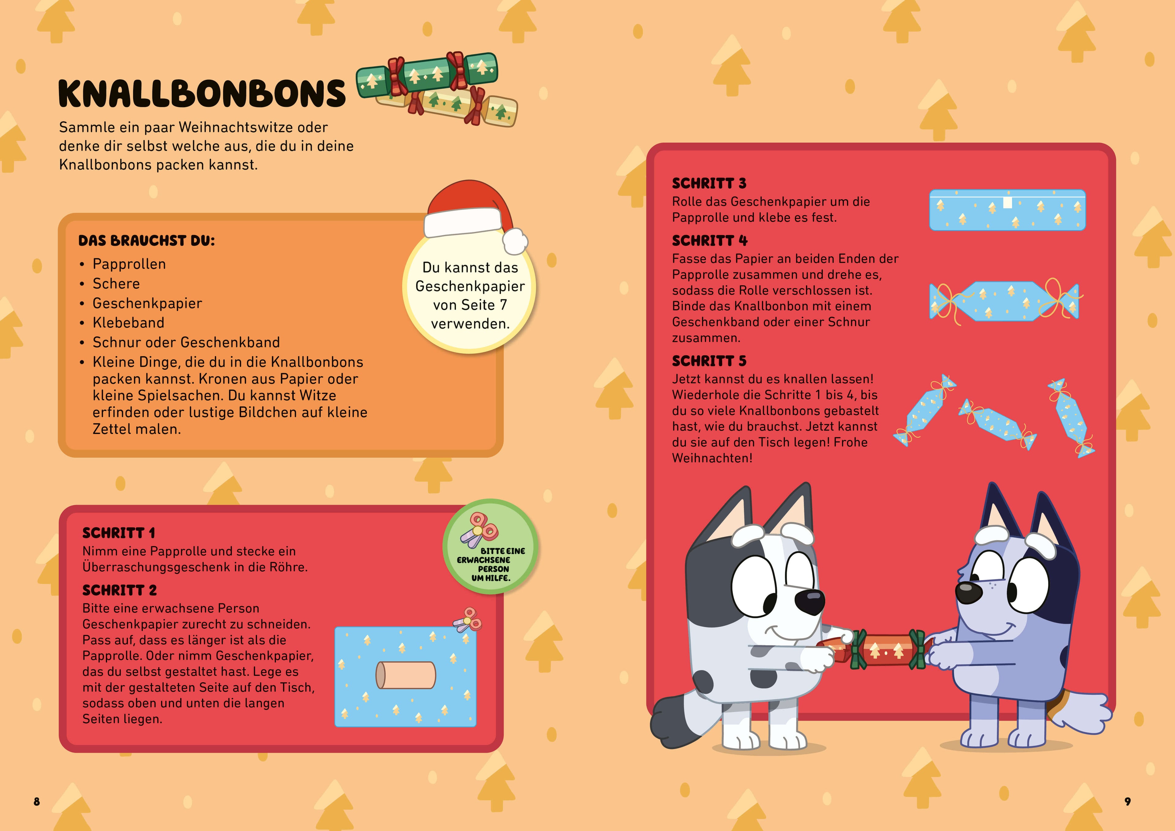 BLUEY – Weihnachts-Spaß Ein Kreativ- und Bastelbuch für Kinder ab 3 Jahren 9783570183281 cbj Kinderbücher Verlag (2)