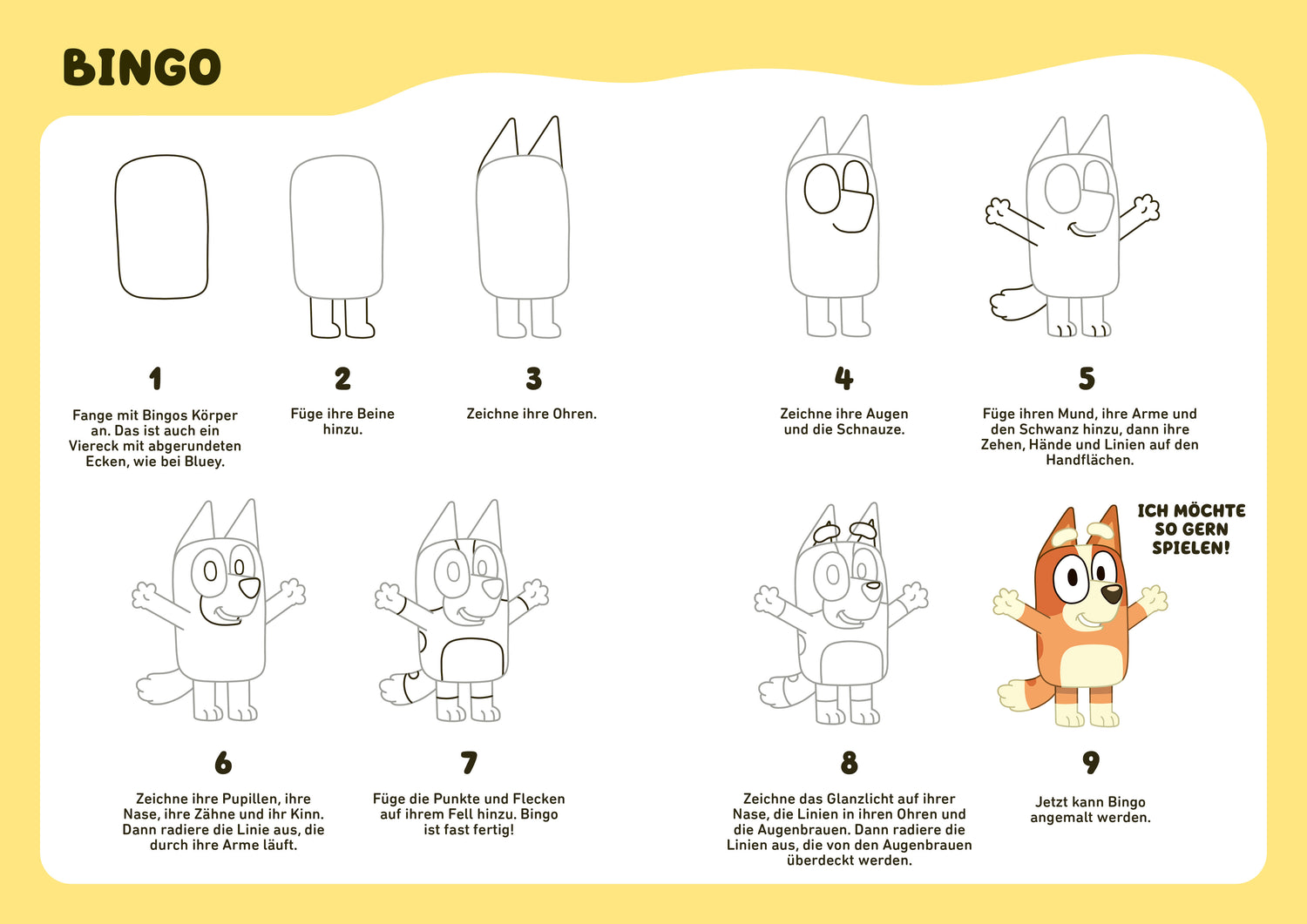 BLUEY – Zeichnen lernen Mit 48 Seiten Zeichenspaß 9783570182239 cbj Kinderbücher Verlag (4)