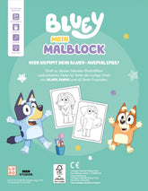 Bluey Mein Malblock Lustiges Malbuch für kleine Fans ab 3 Jahren der b 9783849947743 Schwager und Steinlein Verlag GmbH (2)