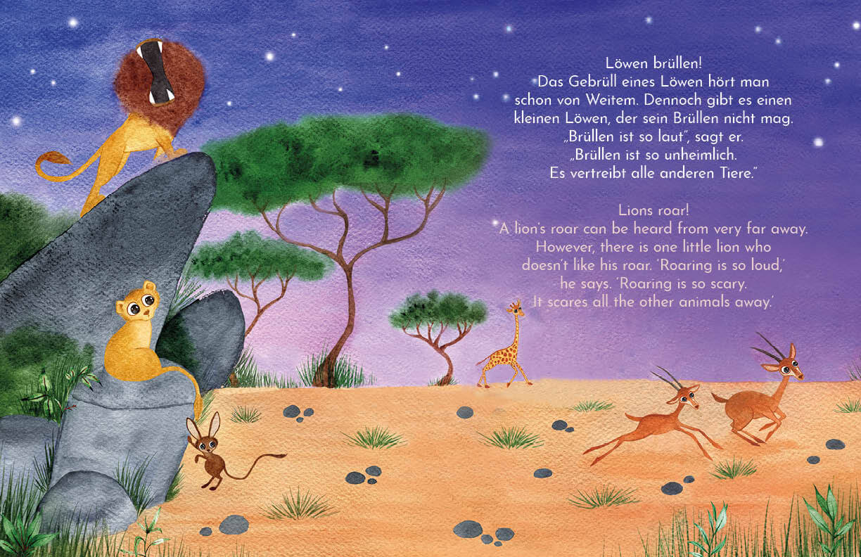 Brüll, kleiner Löwe - Roar, Little Lion Zweisprachig in Deutsch und Englisch über Identitä Ingo Blum 9783949514340 Kleine...