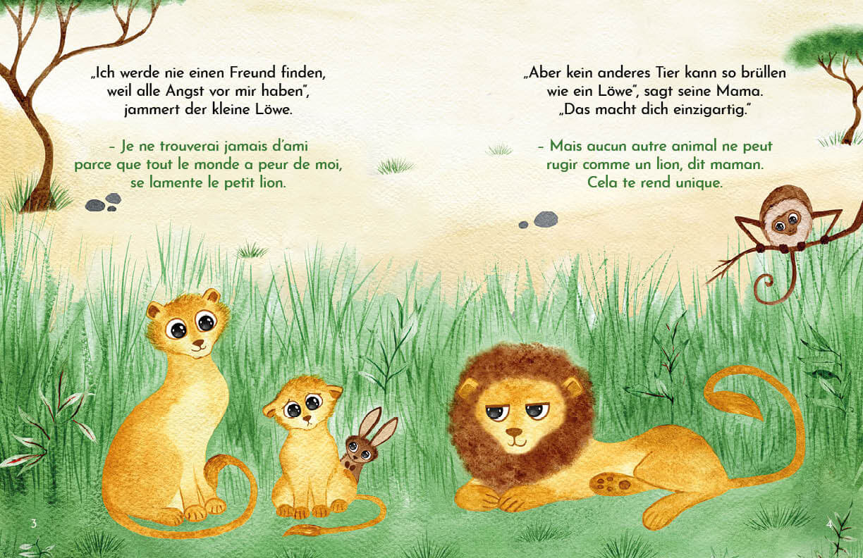 Brüll, kleiner Löwe - Rugis, petit lion Zweisprachig in Deutsch und Französisch über Ident Ingo Blum 9783949514364 Kleine...