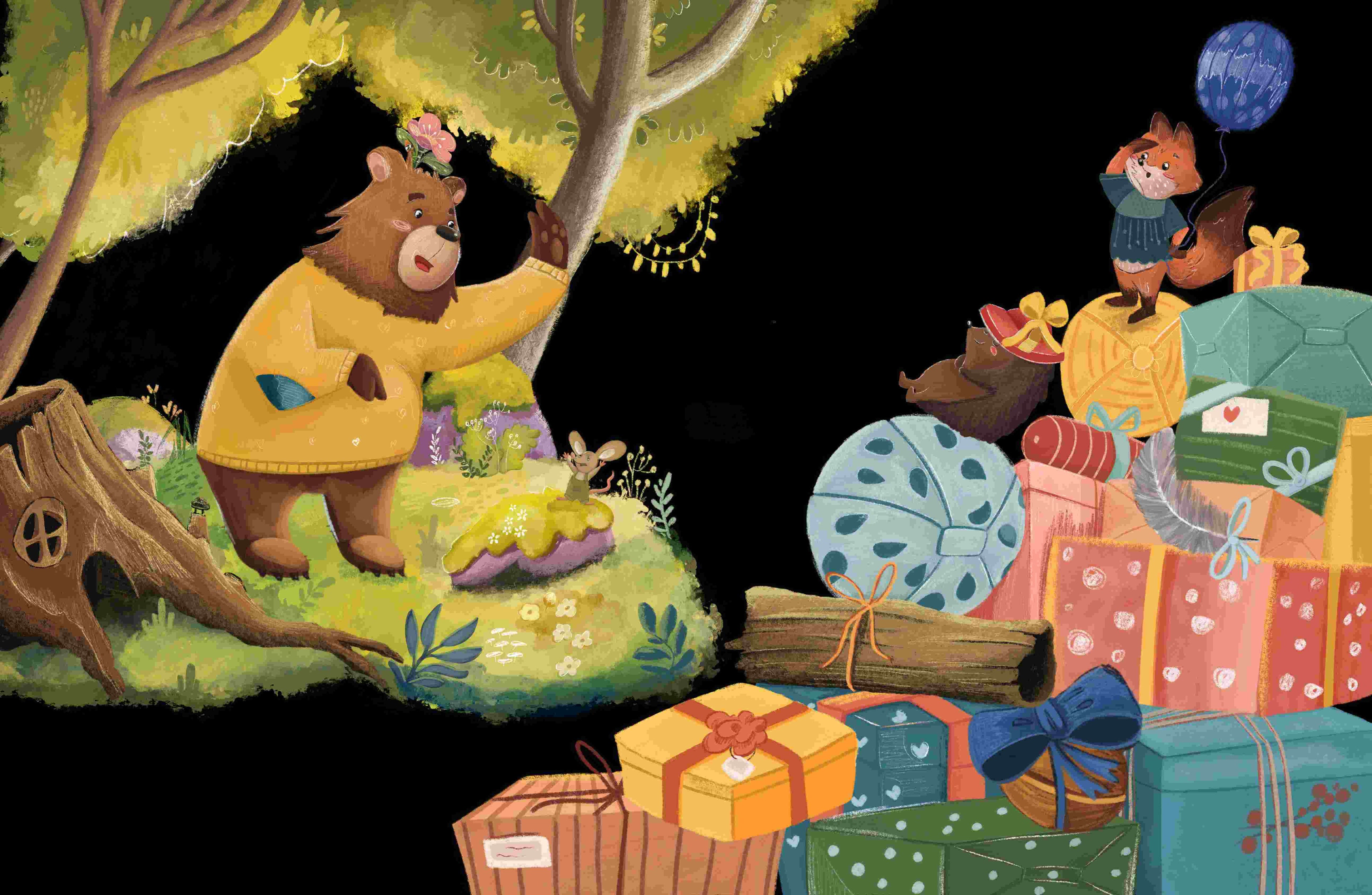 Der Bär hat heute Lust zu feiern – Today, The Bear Wants to Party Bilderbuch in Deutsch und Englisch über kleine Lüg Klei...