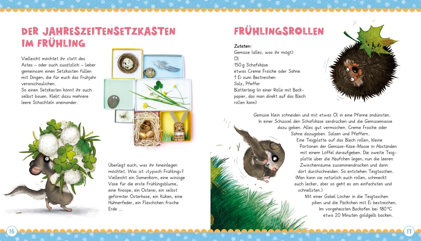 Der kleine Siebenschläfer: Das machen wir im Frühling! Bastel-Ideen und Rezepte Sabine Bohlmann 9783522186247 (3)