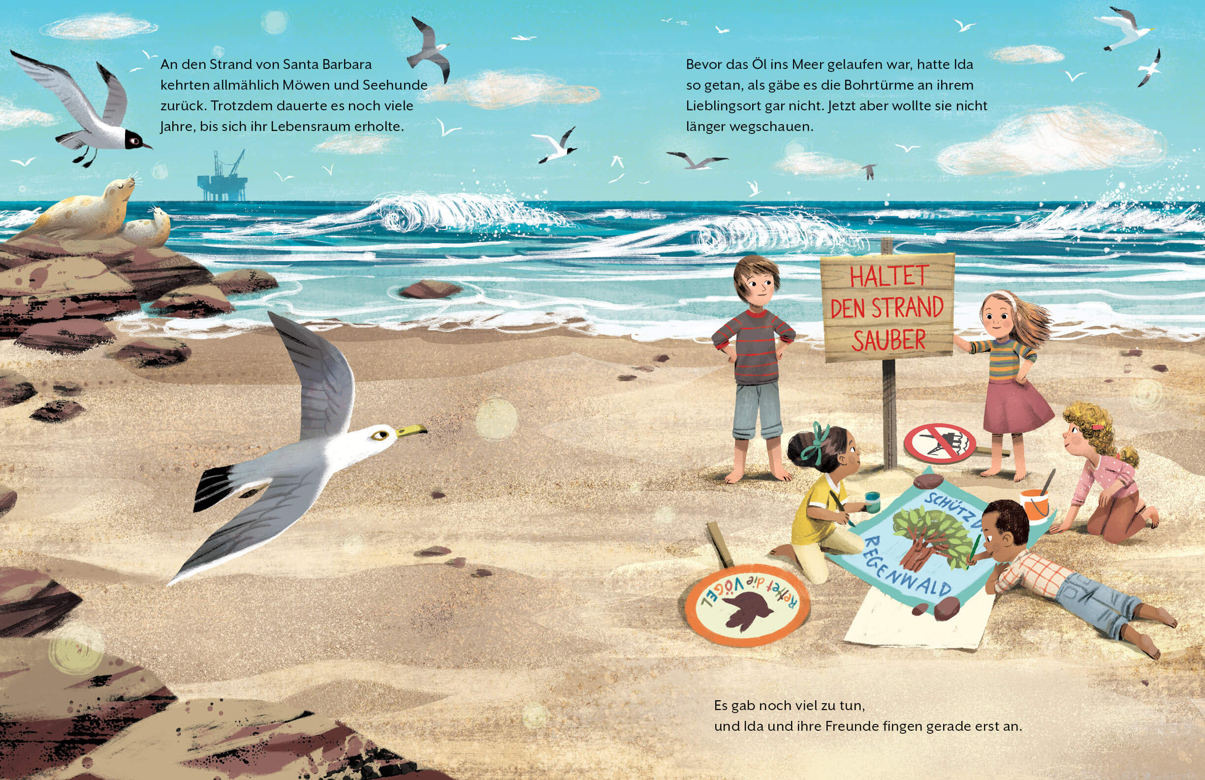 Der schwarze Strand Die Entstehung des Earth Days Shaunna und John Stith 9783949276385 Kindermann Verlag (4)