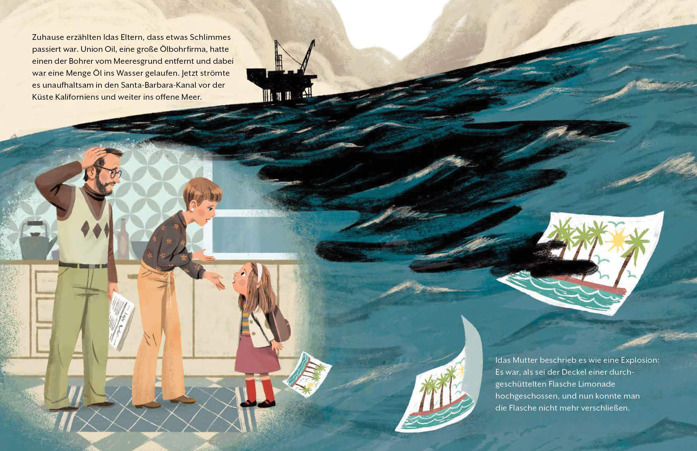 Der schwarze Strand Die Entstehung des Earth Days Shaunna und John Stith 9783949276385 Kindermann Verlag (5)