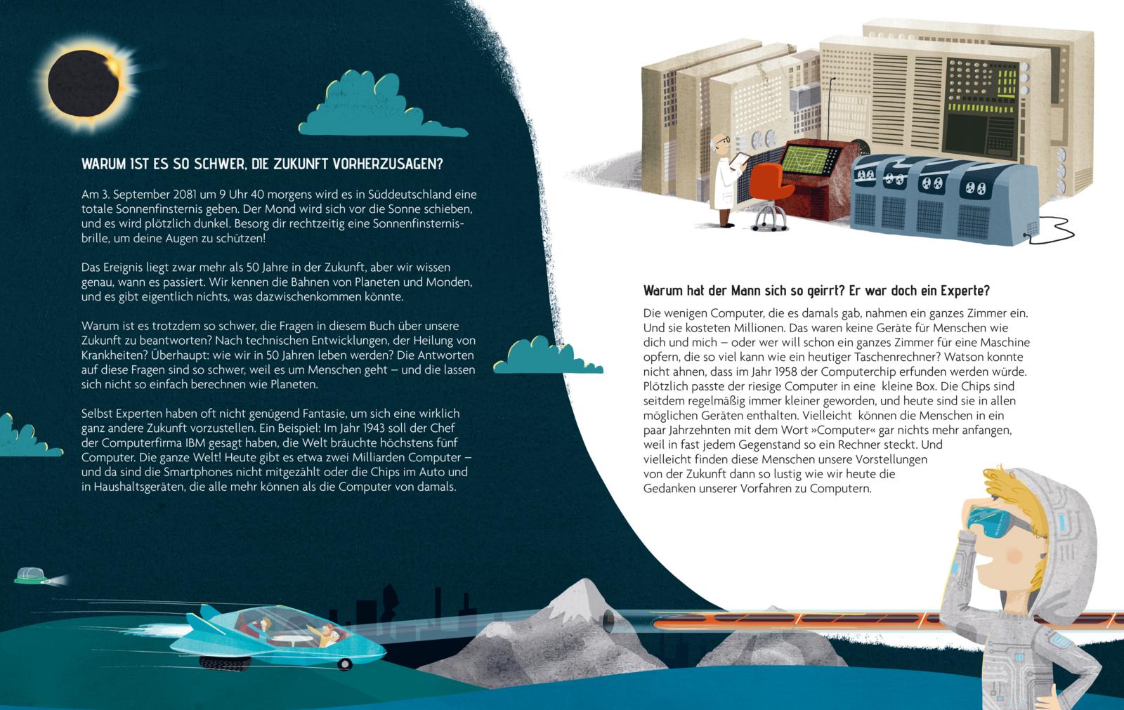 Einmal Zukunft und zurück Kindersachbuch über die Welt von Morgen Christoph Drösser 9783522306867 (3)