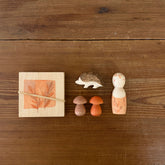 Grapat Hello Autumn! Limited Edition - Mini-Igel, Pilze und Nin-Figur aus Holz