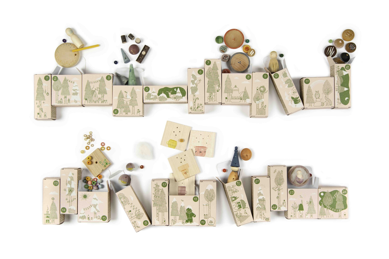 Detailansicht des Booklets zum Grapat Adventskalender 2025 mit Spielanregungen