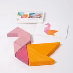 Grimm’s Tangram Rosa-Orange mit Vorlageheft - ideal zum Einstieg ins Tangramspielen für Kinder