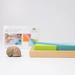 Grimm’s Tangram in Türkis - geometrisches Holzpuzzle mit 7 Teilen für kreatives Lege- und Denkspiel