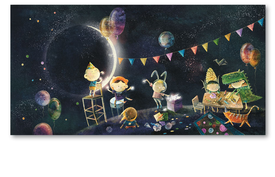 Klein und Groß Verlag 9783946360766 Es war einmal ein Mond (3)