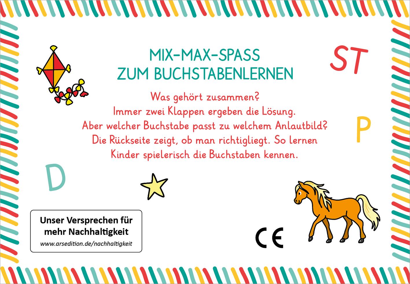 Lernraupe – Mix-Max Erste Buchstaben Spielend lernen 9783845861715 ArsEdition GmbH (2)