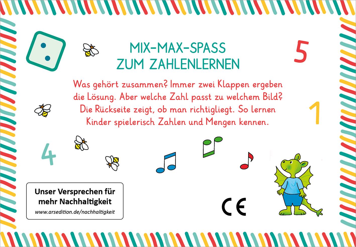 Lernraupe – Mix-Max Erste Zahlen Spielend lernen 9783845861722 ArsEdition GmbH (2)