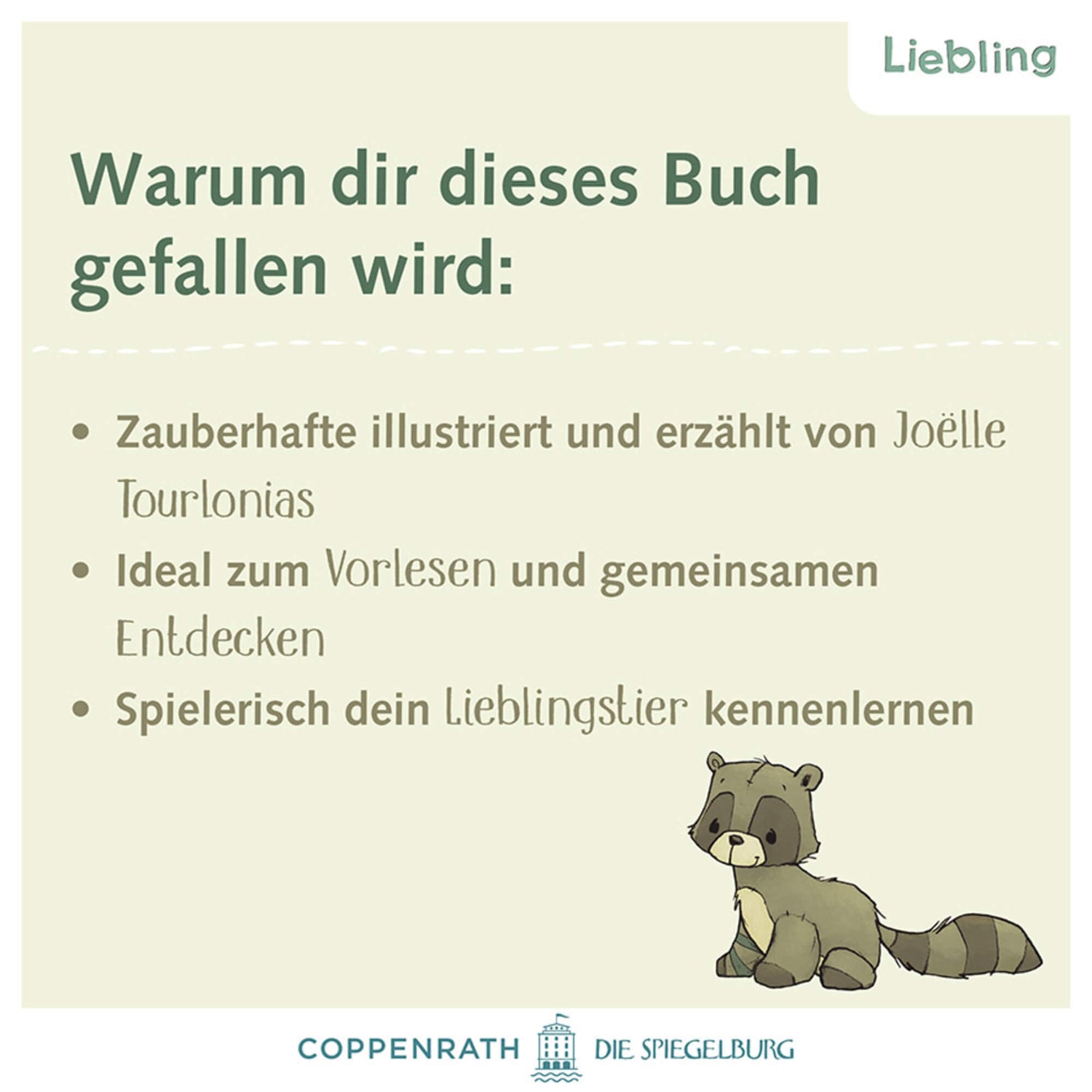 Liebling: Kleiner Waschbär, erzähl mir von dir Joëlle Tourlonias 9783649650232 Coppenrath Verlag GmbH & Co. KG (5)
