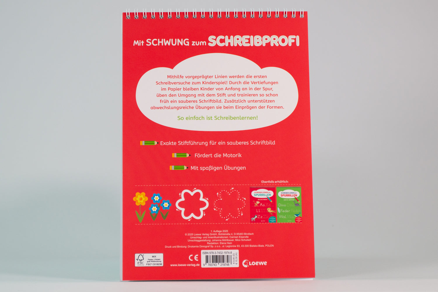 Loewe Verlag GmbH 9783743219748 Schreiben lernen mit Spurrillen - Schreibvorübungen (3)