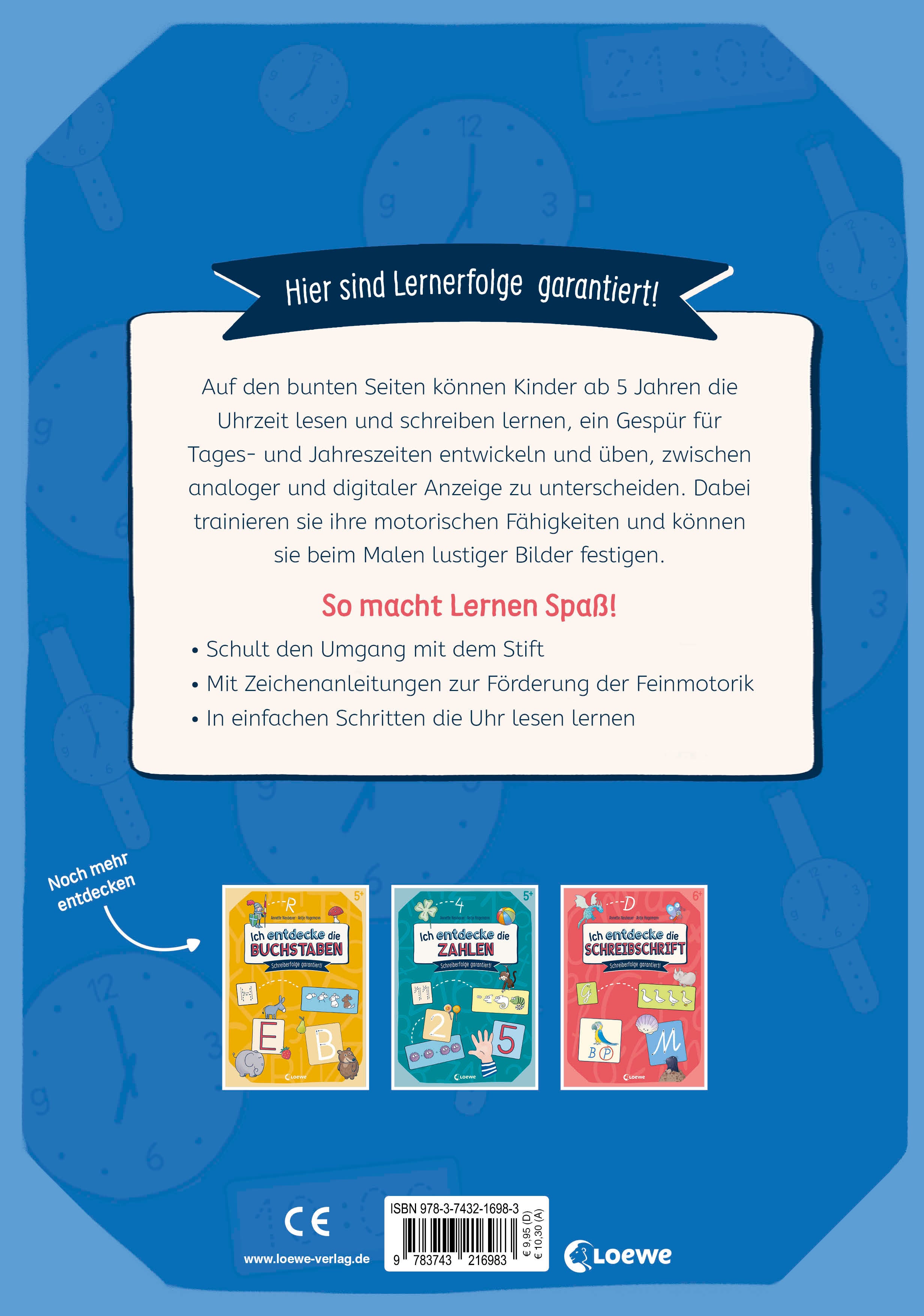 Loewe 978-3-7432-1698-3 Ich entdecke die Uhrzeit - Lernerfolge garantiert! Lernerfolge garantiert! - Übungsbuch zum spiele...