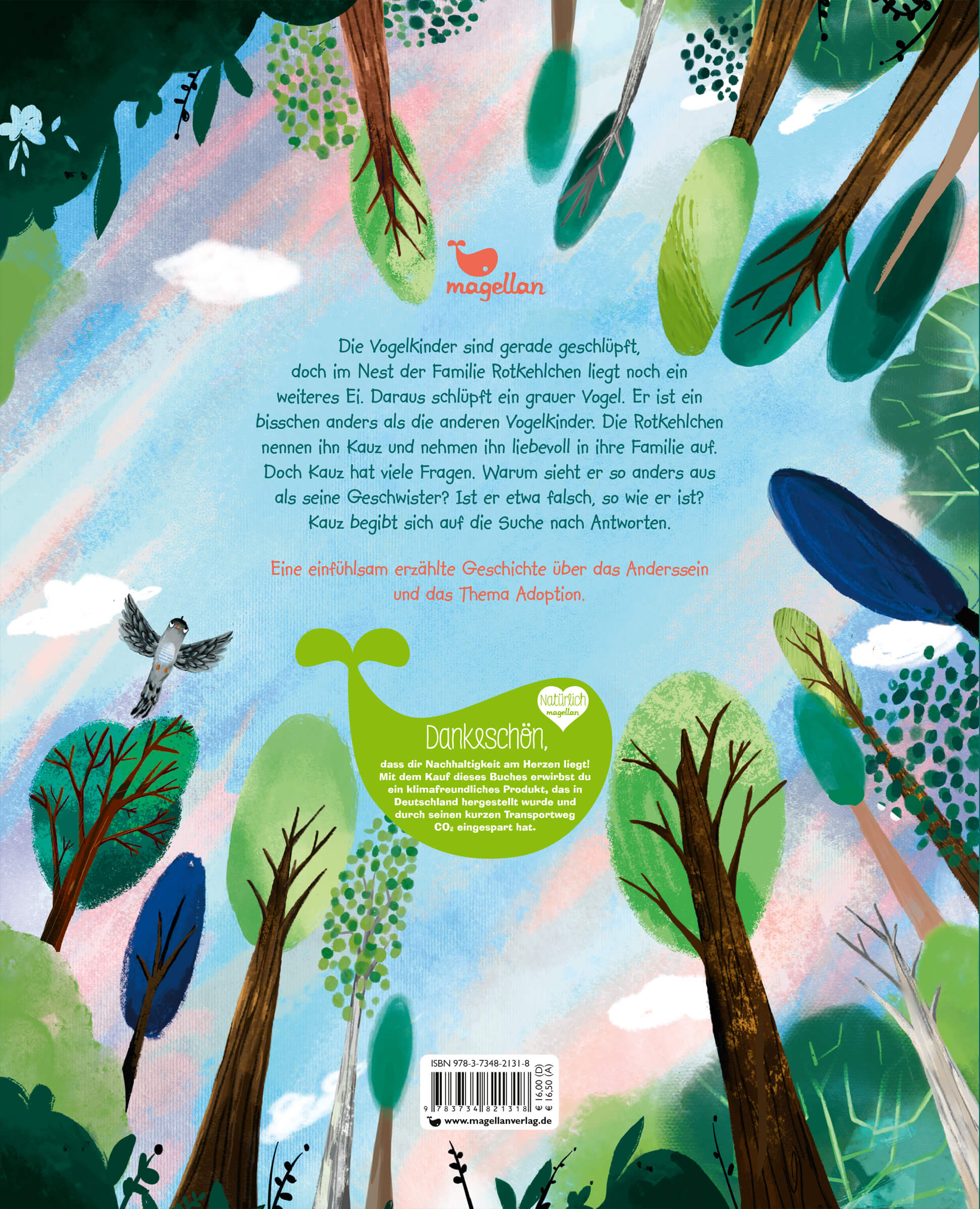 Magellan GmbH & Co. KG 978-3-7348-2131-8 Bin ich hier im falschen Nest? Bilderbuch ab 4 Jahren über Adoption und Anderssei...