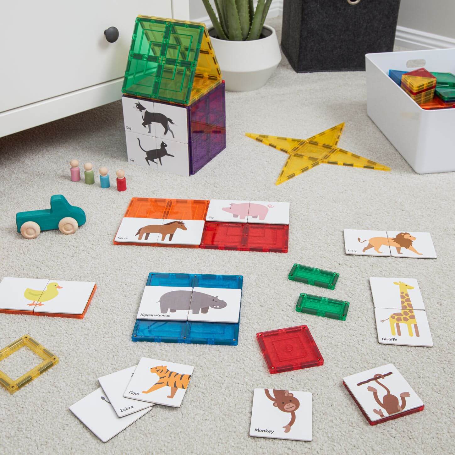Magnetischer Fliesentopper - Tier-Duo-Puzzle-Pack (40 Teile)
