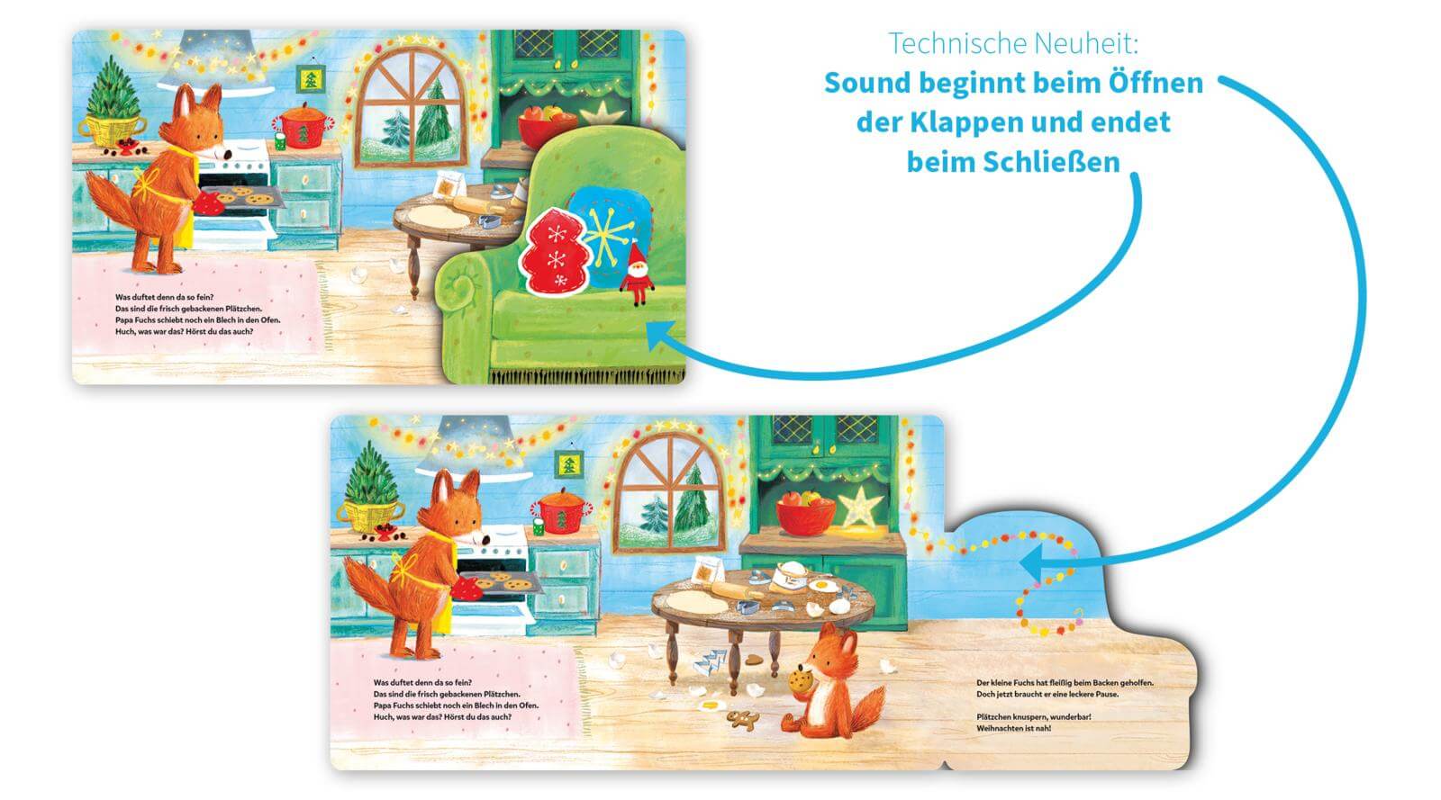 Mein Klapp-Sound-Buch: Hör mal her, es weihnachtet sehr! Soundbuch mit Klappen für Kinder ab 18 Monaten Madlen Ottenschlä...