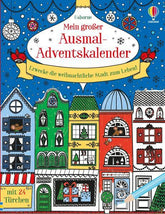 Mein großer Ausmal-Adventskalender Erwecke die weihnachtliche Stadt zum Leben – mit 2 Mary Cartwright 9781035704071 Usbor...