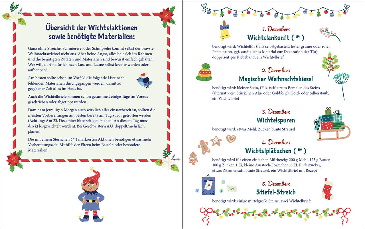 Mit unserem Wichtel durch die Weihnachtszeit 24 Ideen für die Wichteltür - Das Rundum-Sorglos-P Annette Moser 97837432213...
