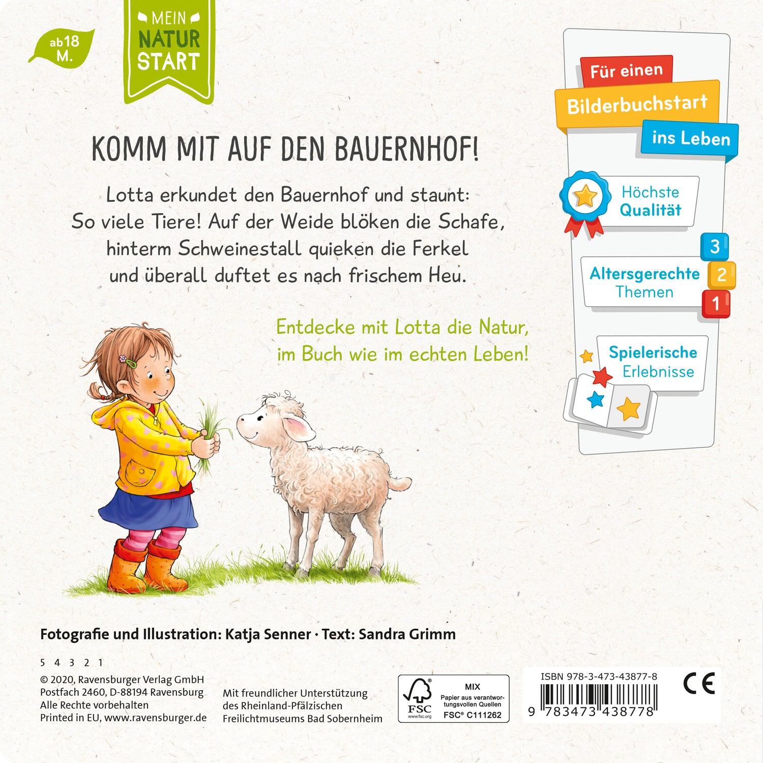 Ravensburger Verlag  9783473438778 Lotta entdeckt die Welt: Auf dem Bauernhof (2)