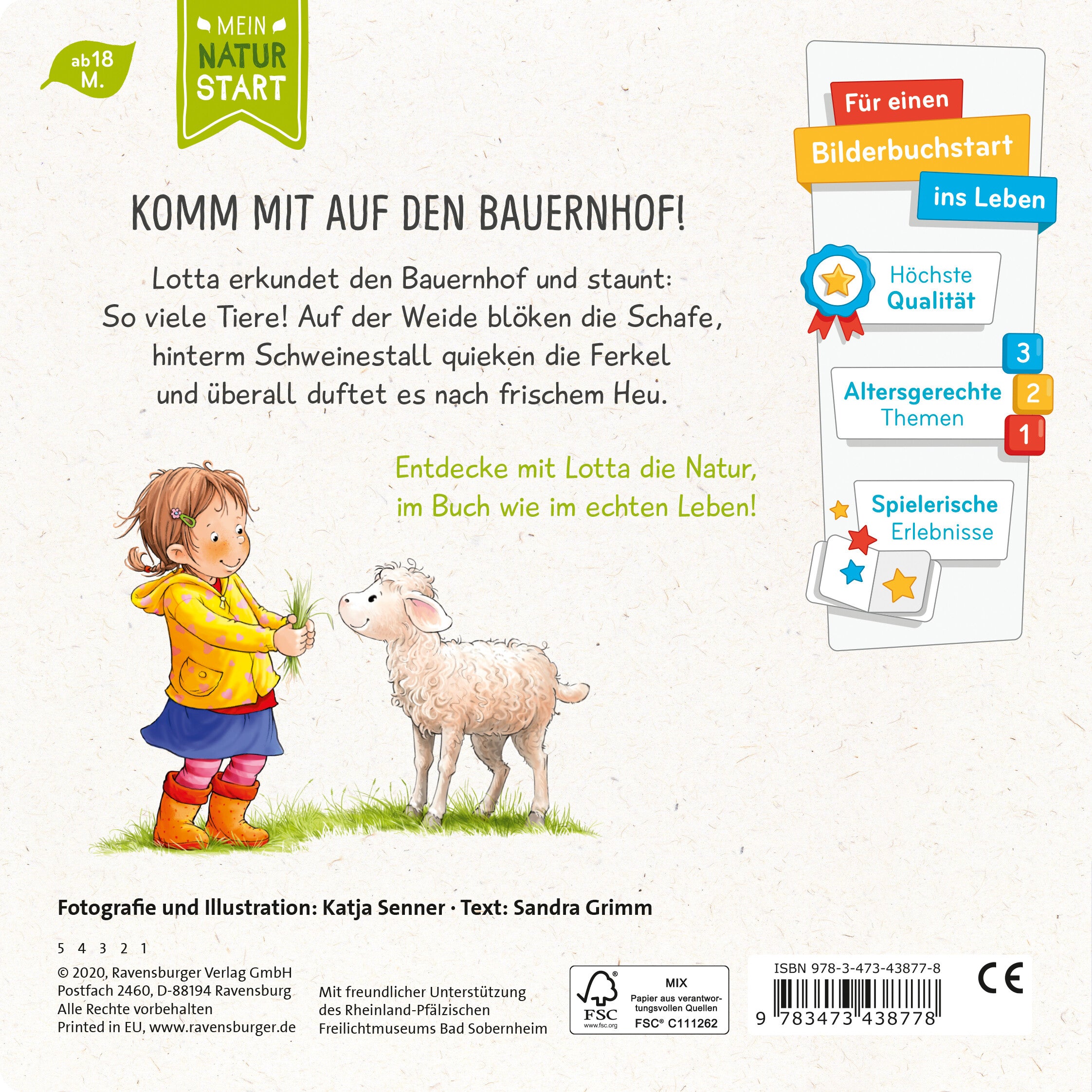 Ravensburger Verlag  9783473438778 Lotta entdeckt die Welt: Auf dem Bauernhof (2)