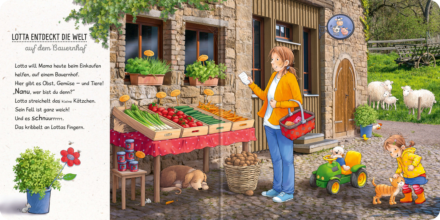 Ravensburger Verlag  9783473438778 Lotta entdeckt die Welt: Auf dem Bauernhof (4)