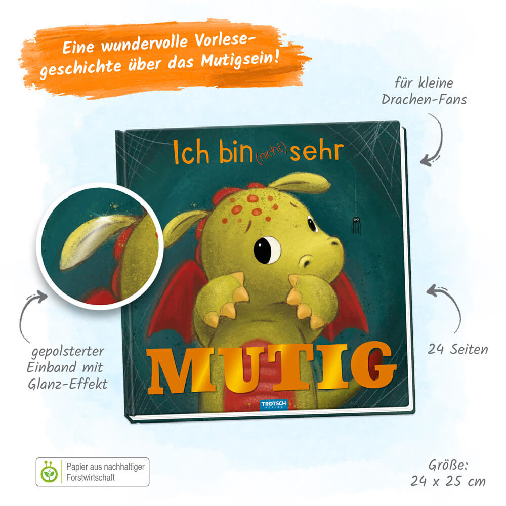 TRÖTSCH - Ich bin (nicht) sehr mutig | Zauberhaftes Bilderbuch über Mut und Überwindung von Ängsten 9783988021076 Trötsc...