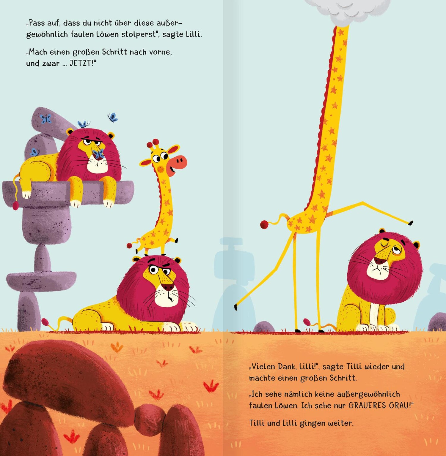 Tilli und Lilli und die Sache mit der Wolke Lustige Freundschaftsgeschichte mit Ausklappseiten Chris Jevons 9783522462501...