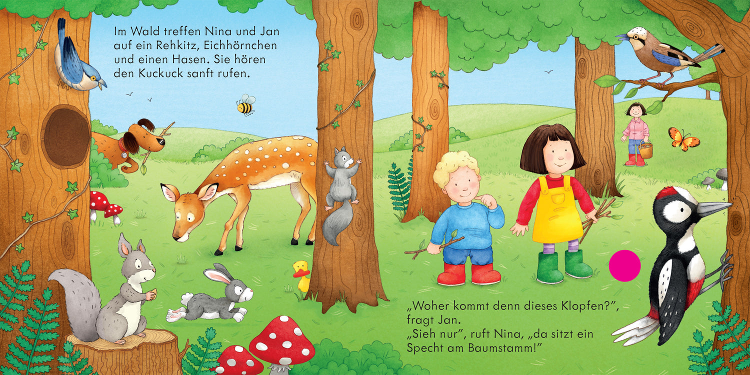 Usborne im dtv 978-1-0357-0329-6 Hörst du das? So klingt es in der Natur Soundbuch mit echten Naturgeräuschen erweckt Wies...