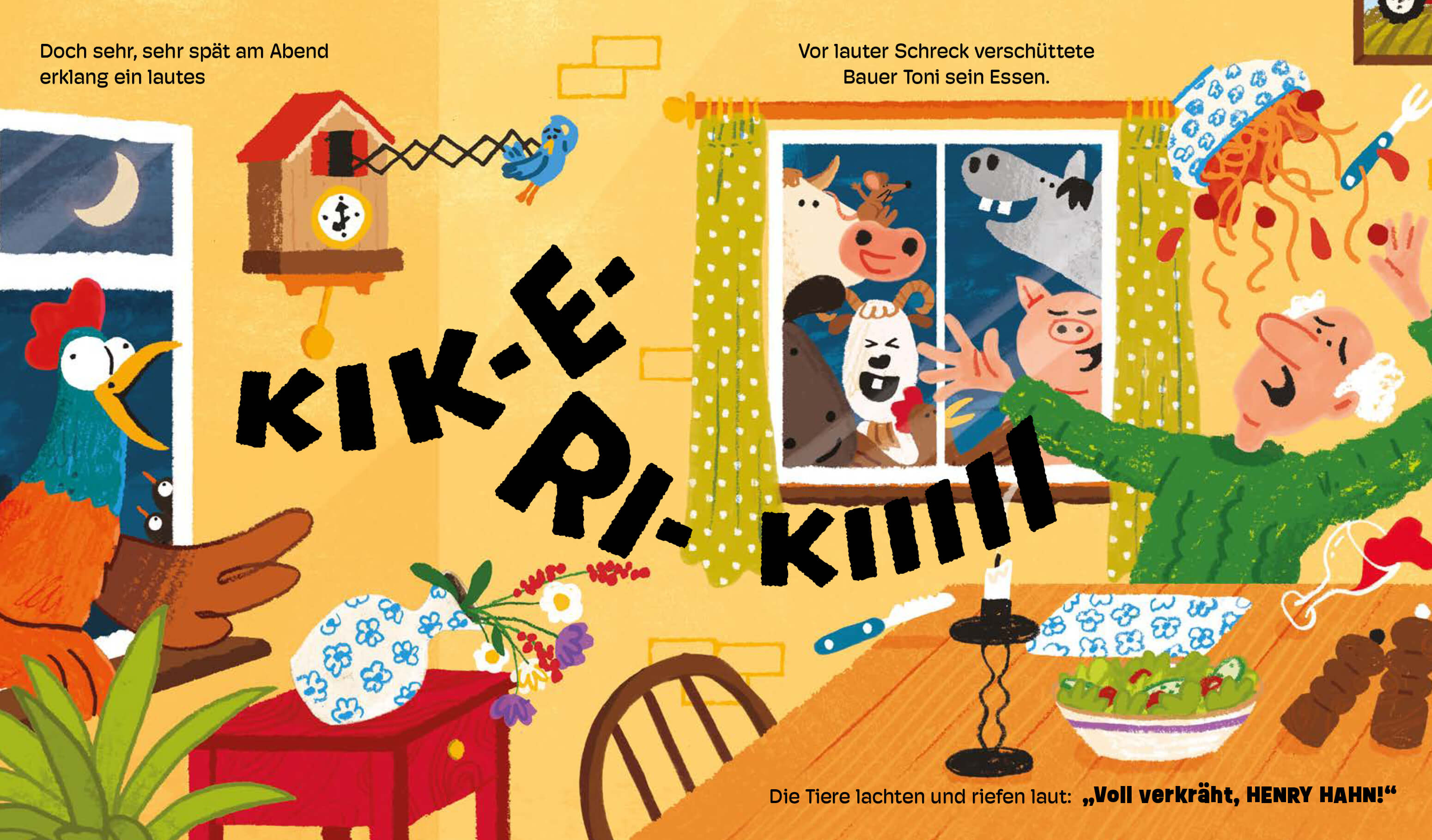 Voll verkräht, Henry Hahn! Humorvolles Bilderbuch für Kinder ab 3 zum Kennenl Michael Parkin 9783961294909 Karibu (4)