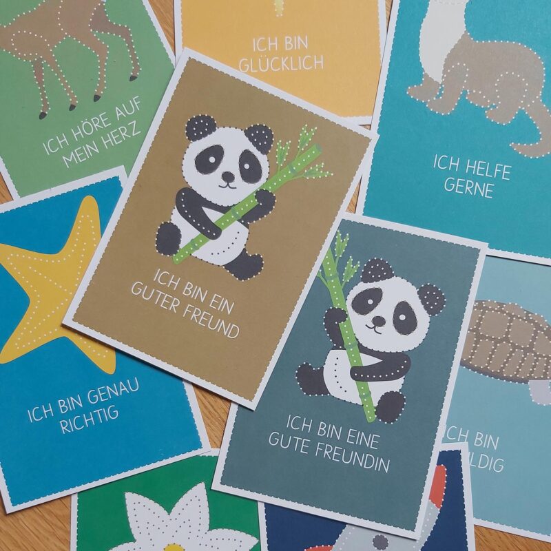 Prickel Set mit 24+1 Affirmationskarten