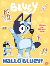 cbj 978-3-570-18192-8 Hallo BLUEY! - Ein lustiges Rätsel- und Stickerbuch Mit über 40 bunten Stickern (1)