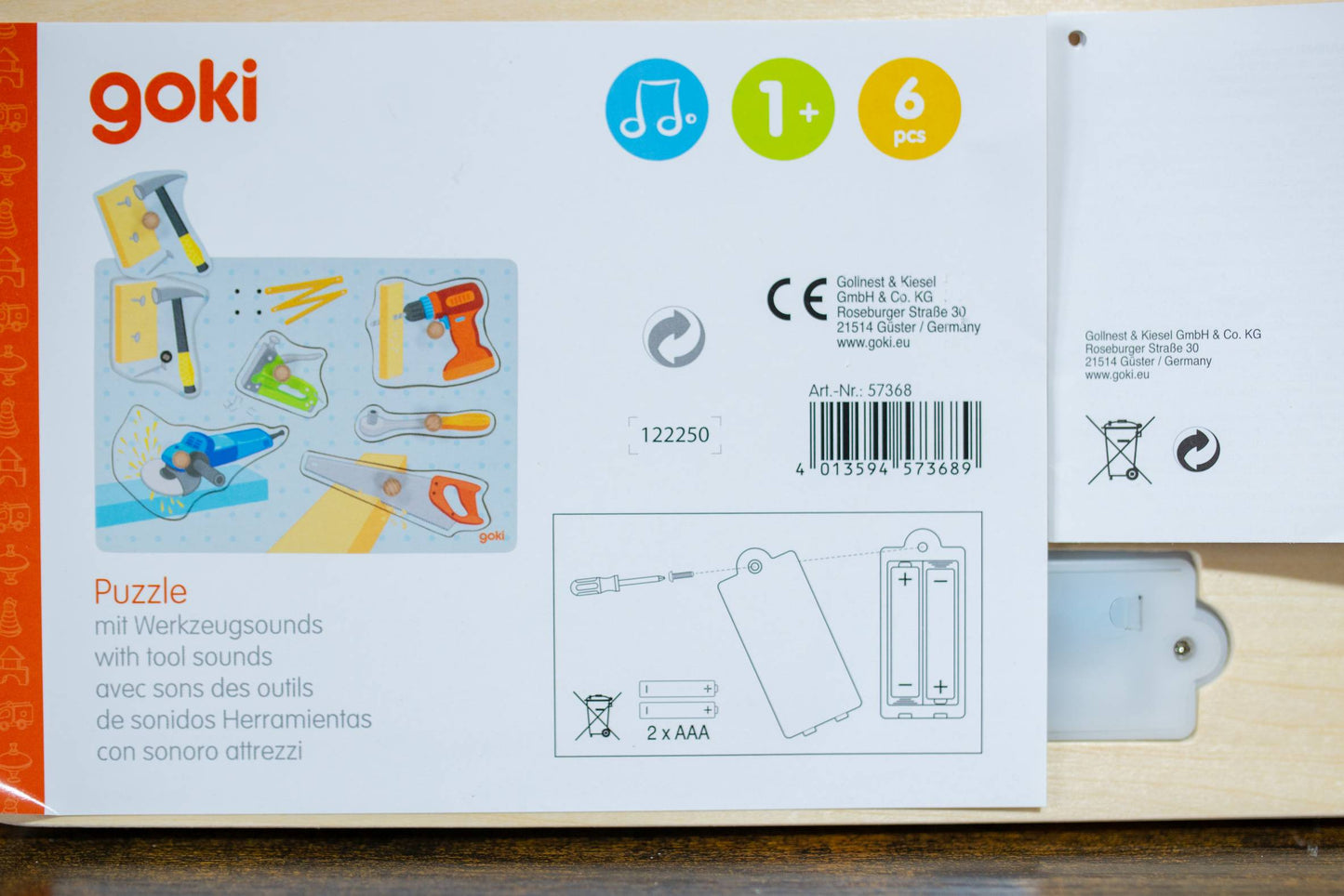 Goki: Soundpuzzle Werkzeuge
