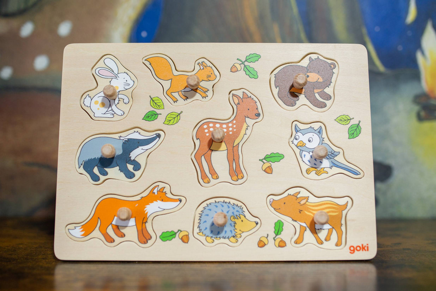 Goki: Steckpuzzle Waldtiere