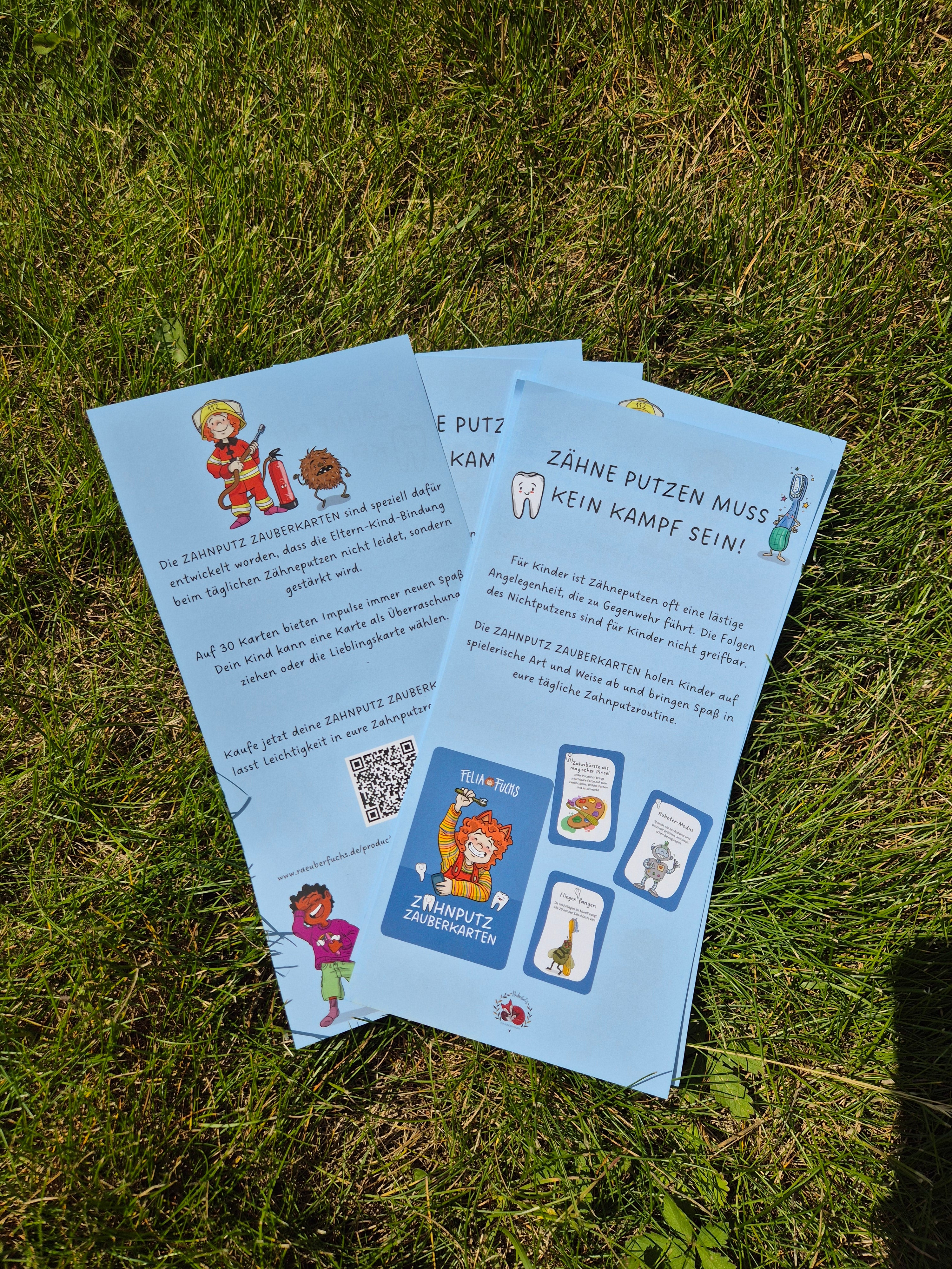 Felia Fuchs Zahnputz Zauberkarten Flyer