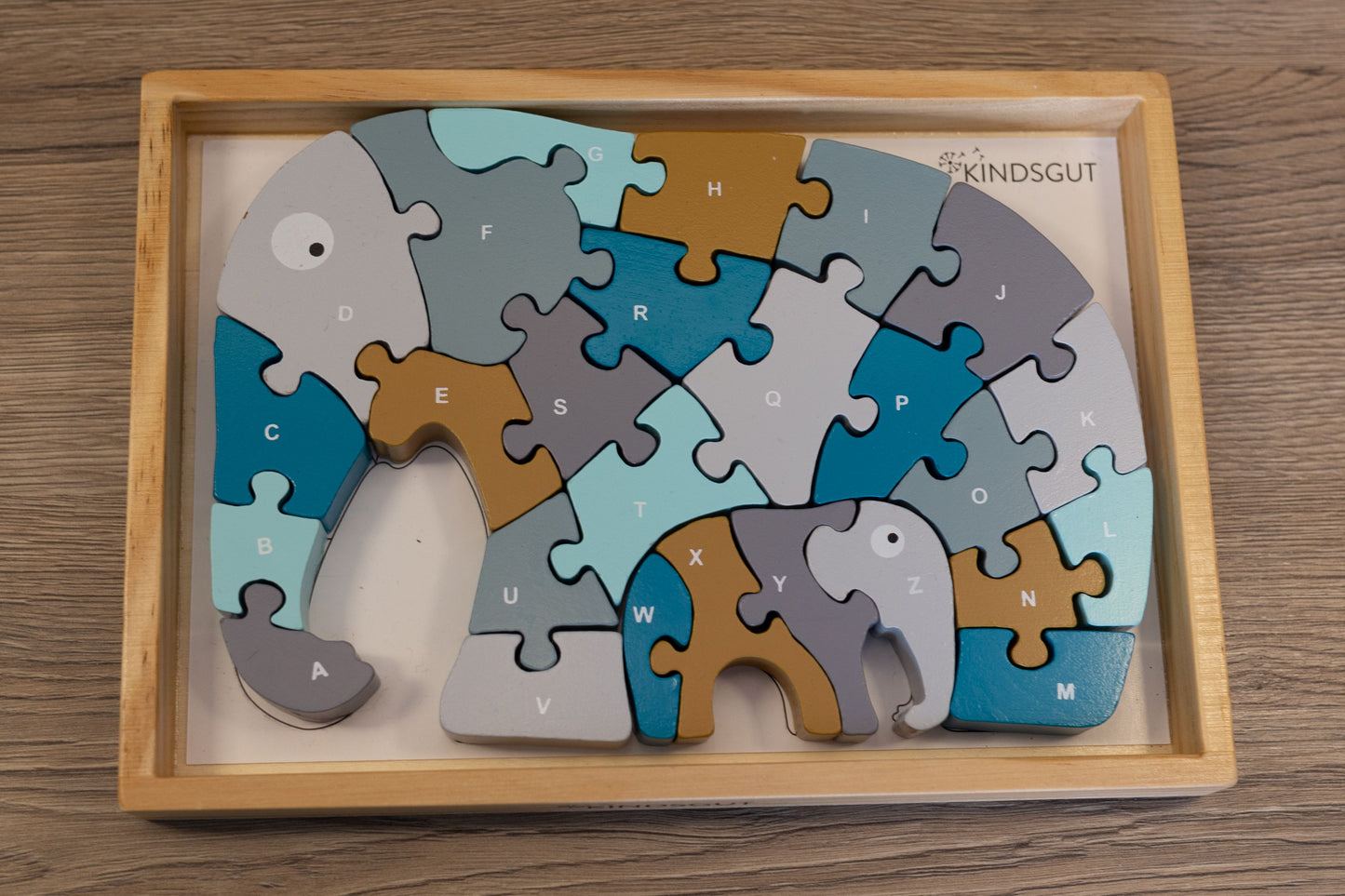 Elefanten - Puzzle Alphabet/Zahlen