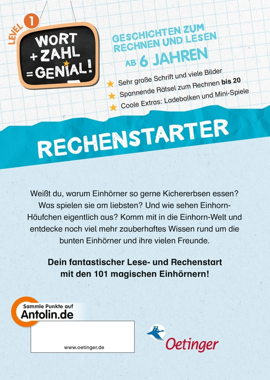  101 Einhörner starten durch! Wort + Zahl = genial! Level 1 Ruby van der Bogen 9783751204668 Friedrich Oetinger GmbH (1)