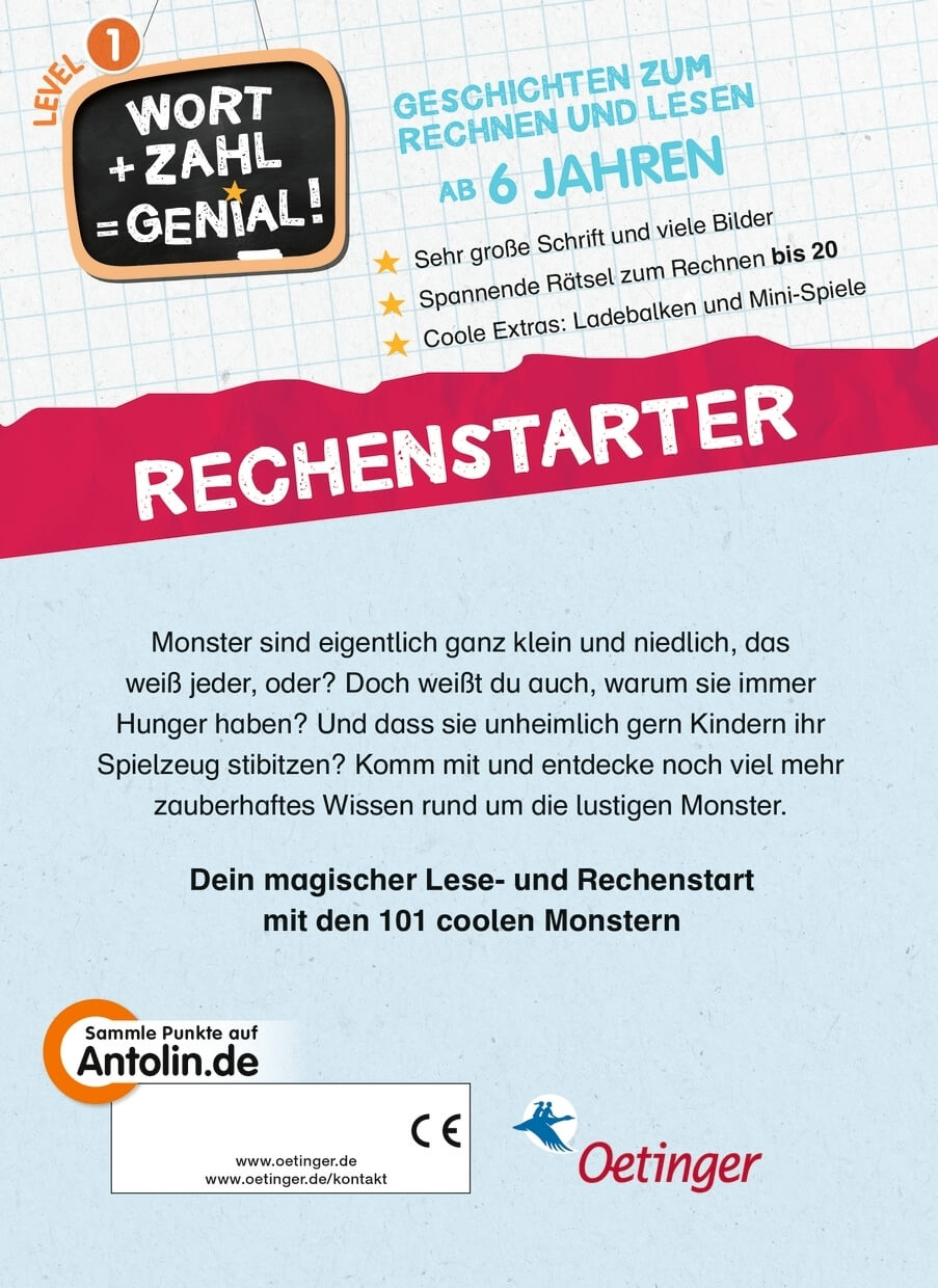  101 Monster rechnen wie wild! Wort + Zahl = genial! Level 1 Ruby van der Bogen 9783751206747 Friedrich Oetinger GmbH (2)