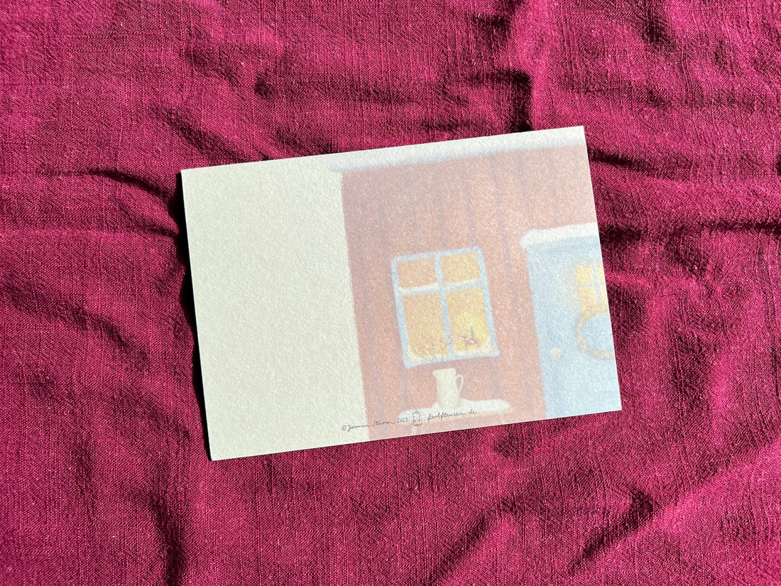 Postkarte: Winterhaus