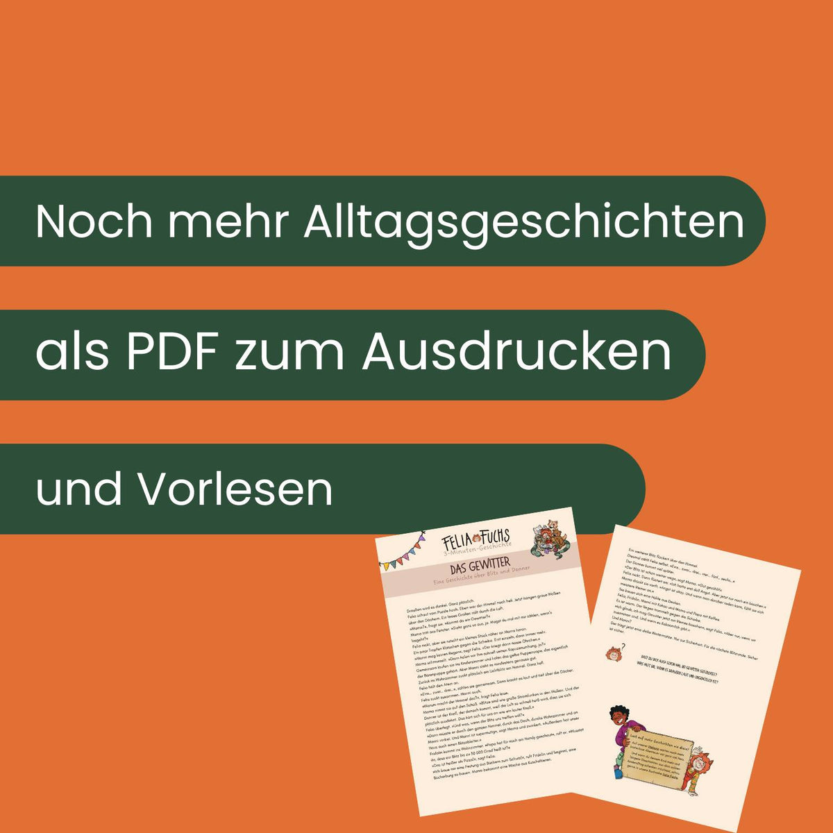 Felia Fuchs - 3-Minuten-Geschichten zum Ausdrucken, Vorstellung