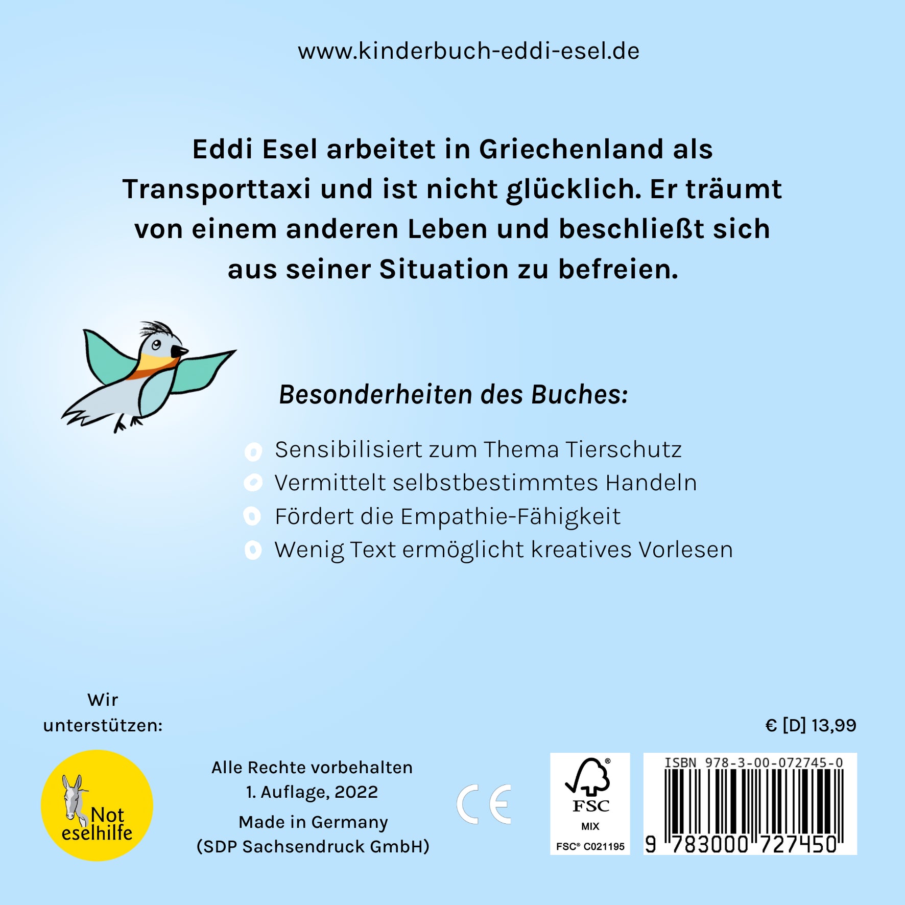 Eddi geht seinen Weg: Die Geschichte vom Esel der seinen Traum verfolgt.